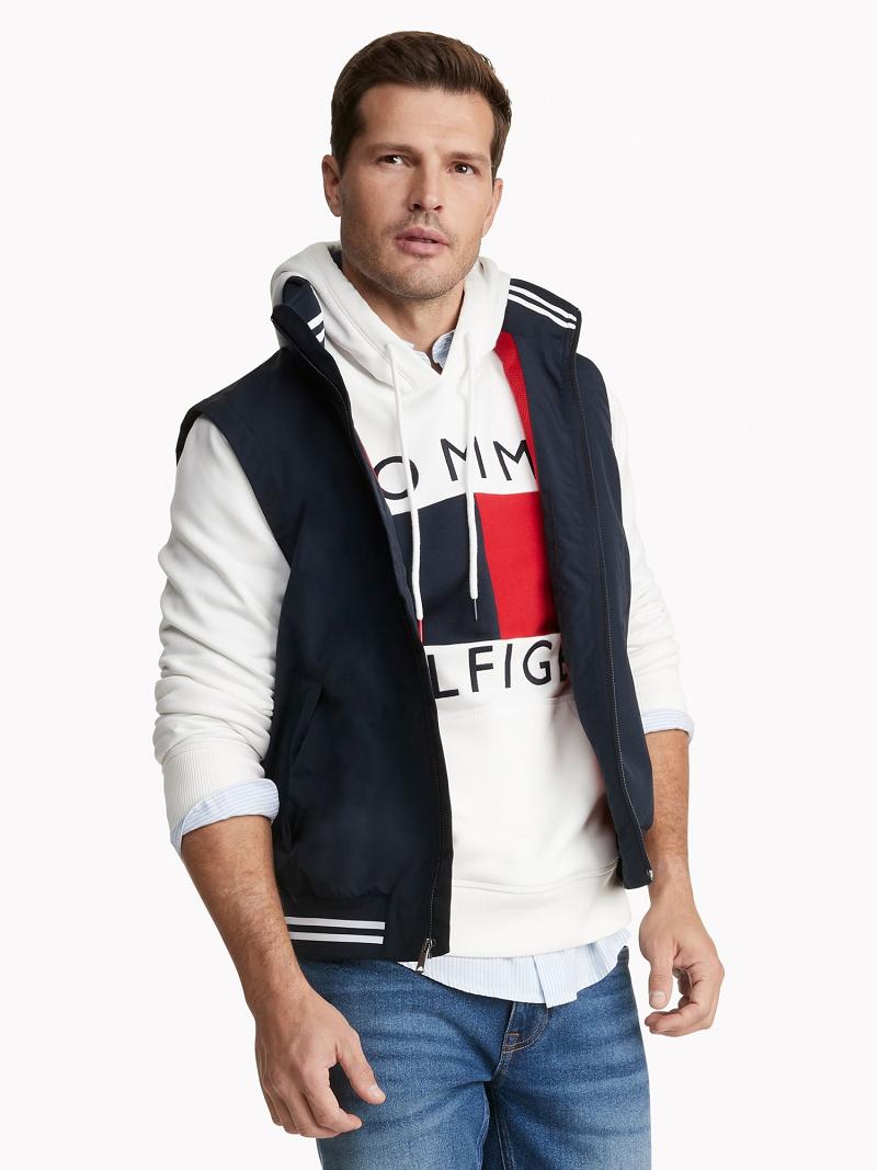 Férfi Tommy Hilfiger Essential regatta vest Kabát Sötétkék | HU 1185BEX